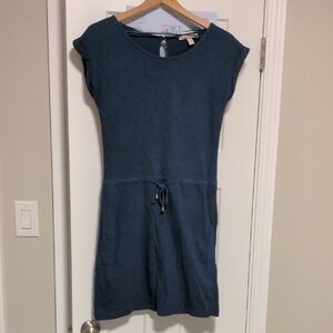 Esprit Blue Sheath Mini Dress Cap Sleeve Crew Neck